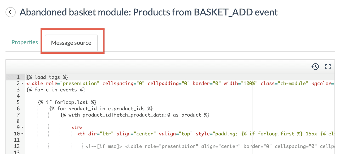 Abandoned basket source code