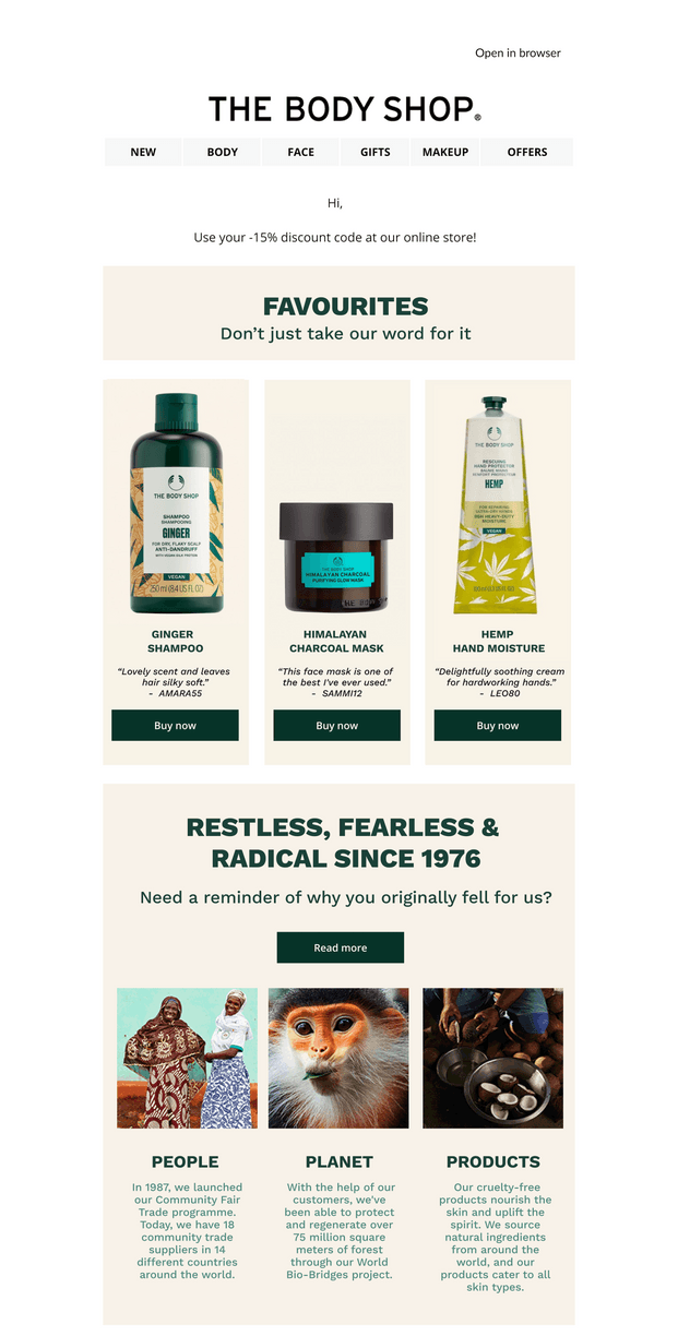 the body shop reactivating passives