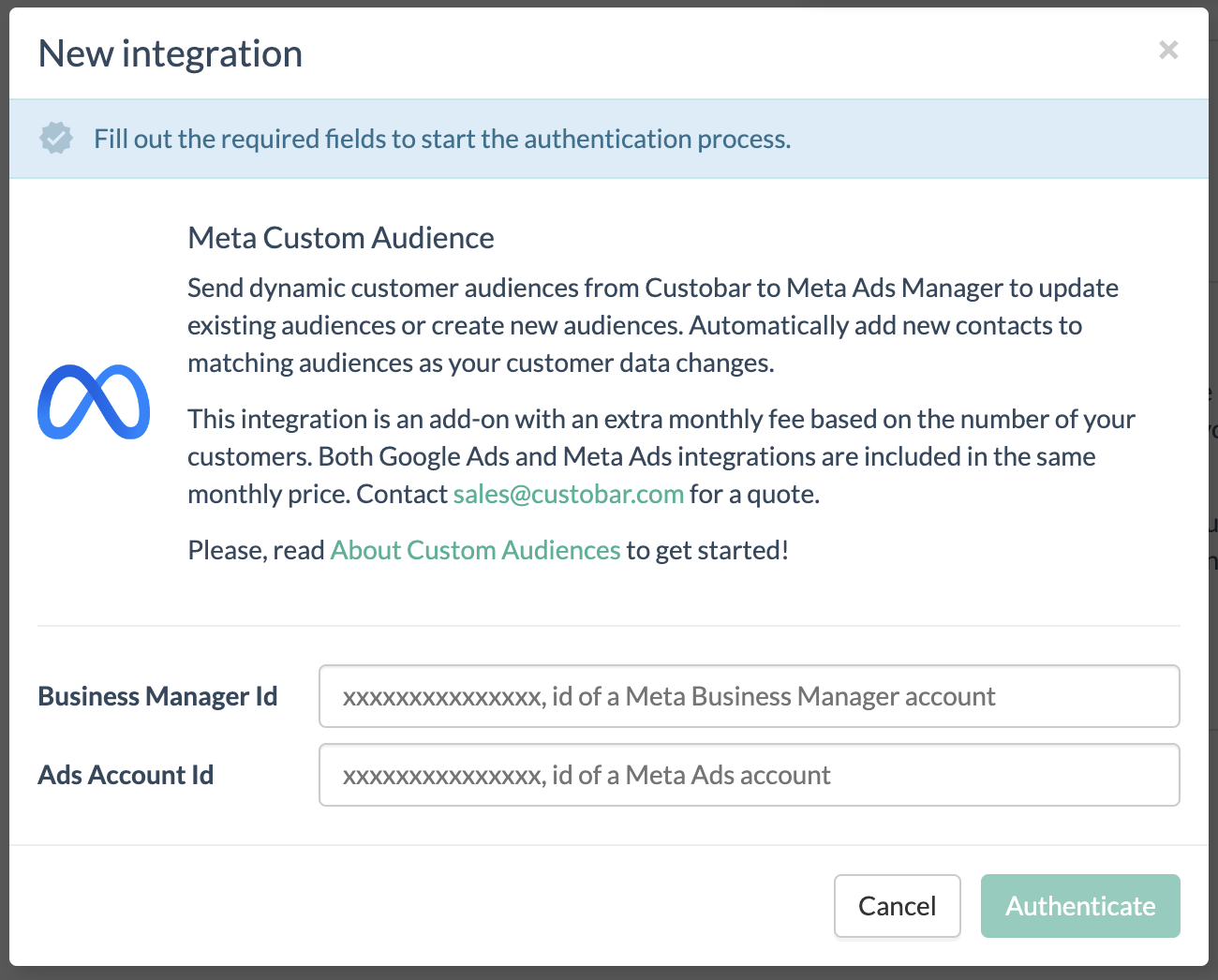 Install Meta Custom Audience